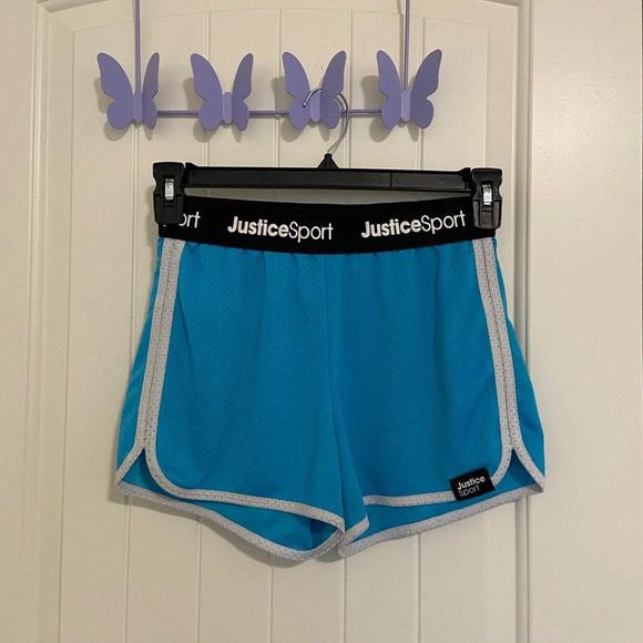 EUC |‎ Justice Sport girl’s bright blue pull on breathable active shorts — XL - Picture 1 of 5